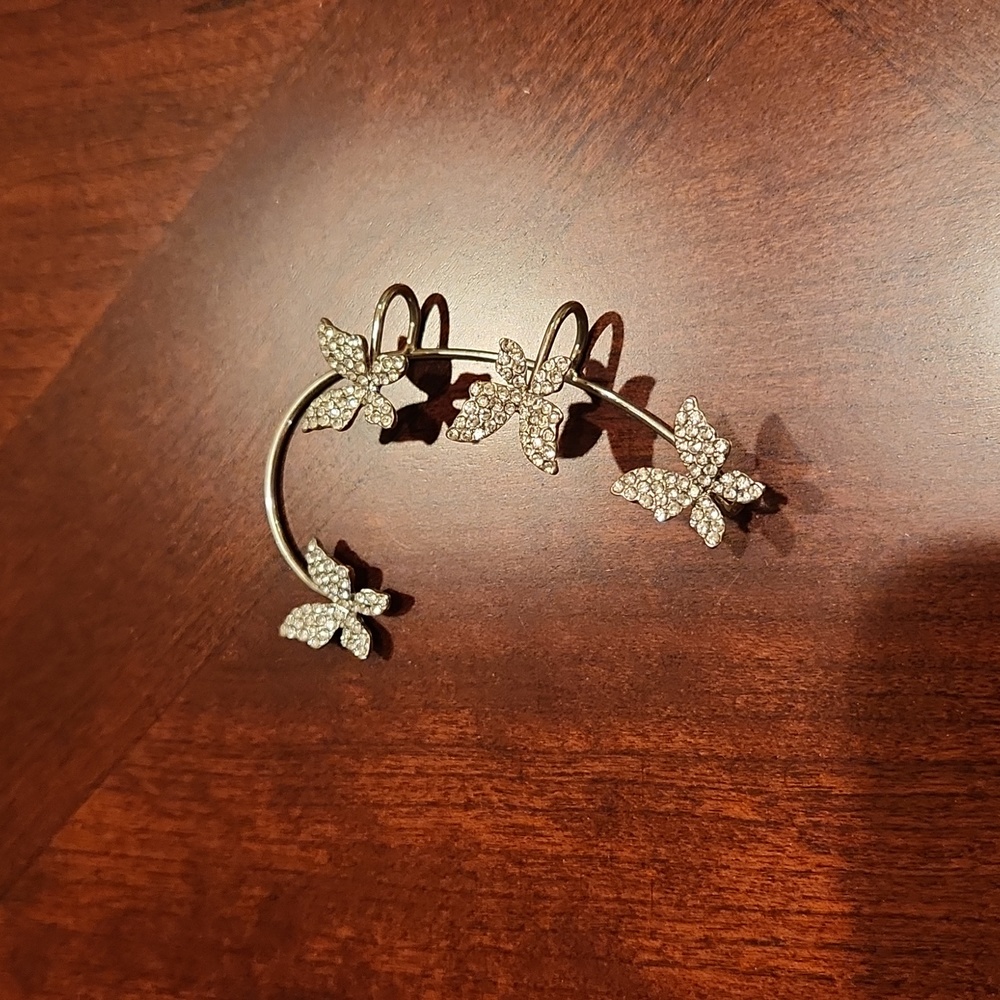 Butterfly Rhinestone Earring - Picture 2 of 2